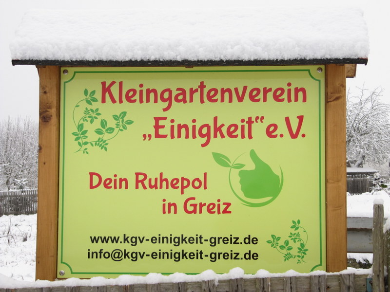 Kleingartenverein Einigkeit e.V. Greiz Winterimpressionen